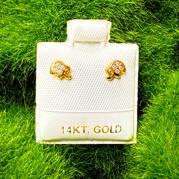 14k elephant earrings